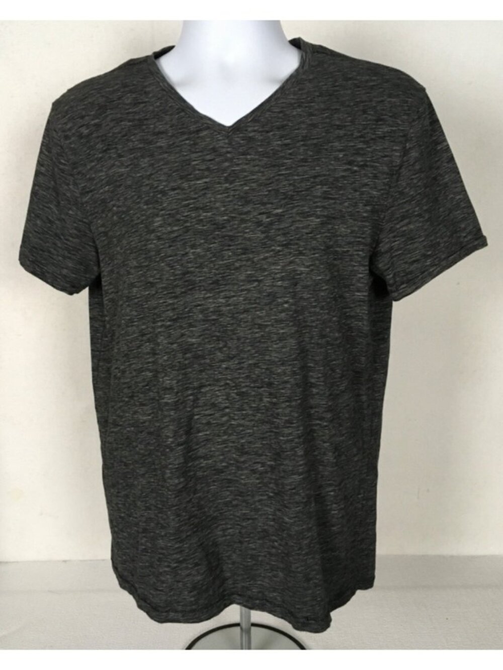 Marc Anthony T shirt Men Size M Dark Gray Slim Fit Short Sleeves V neck